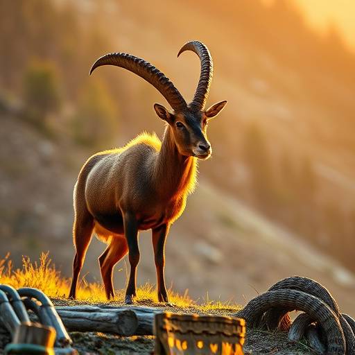 Stambecco sulle Alpi italiane, simbolo della biodiversità alpina.